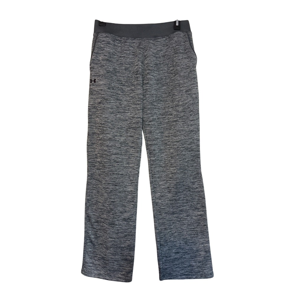 Under Armour Womens Gray Space Dye Fleece Loose Straight Leg Sweatpants Size S